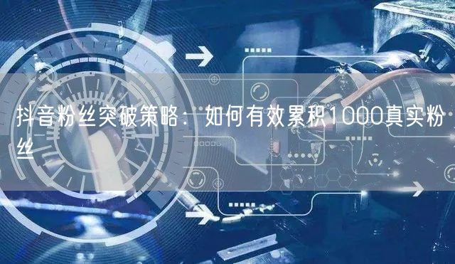 抖音粉丝突破策略：如何有效累积1000真实粉丝